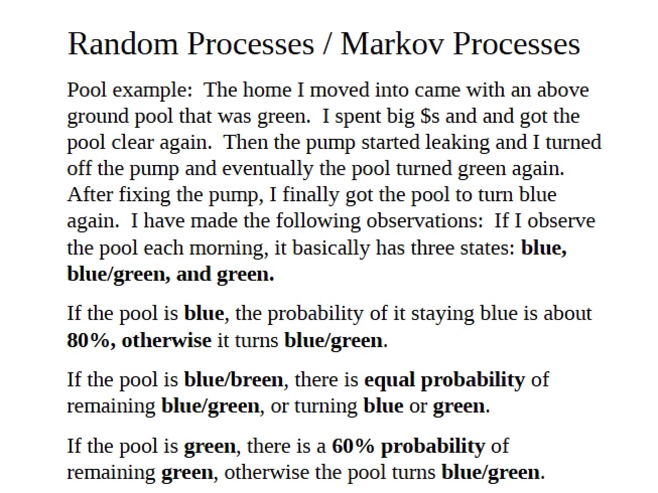 Processes of Randomness