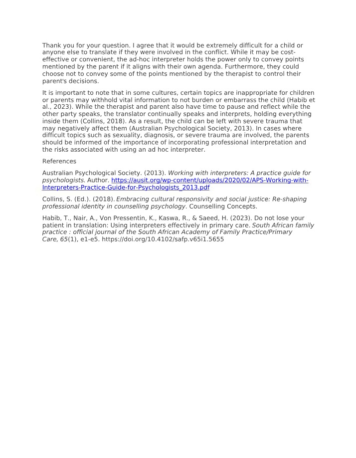 Importance of Professional Interpretation for Children