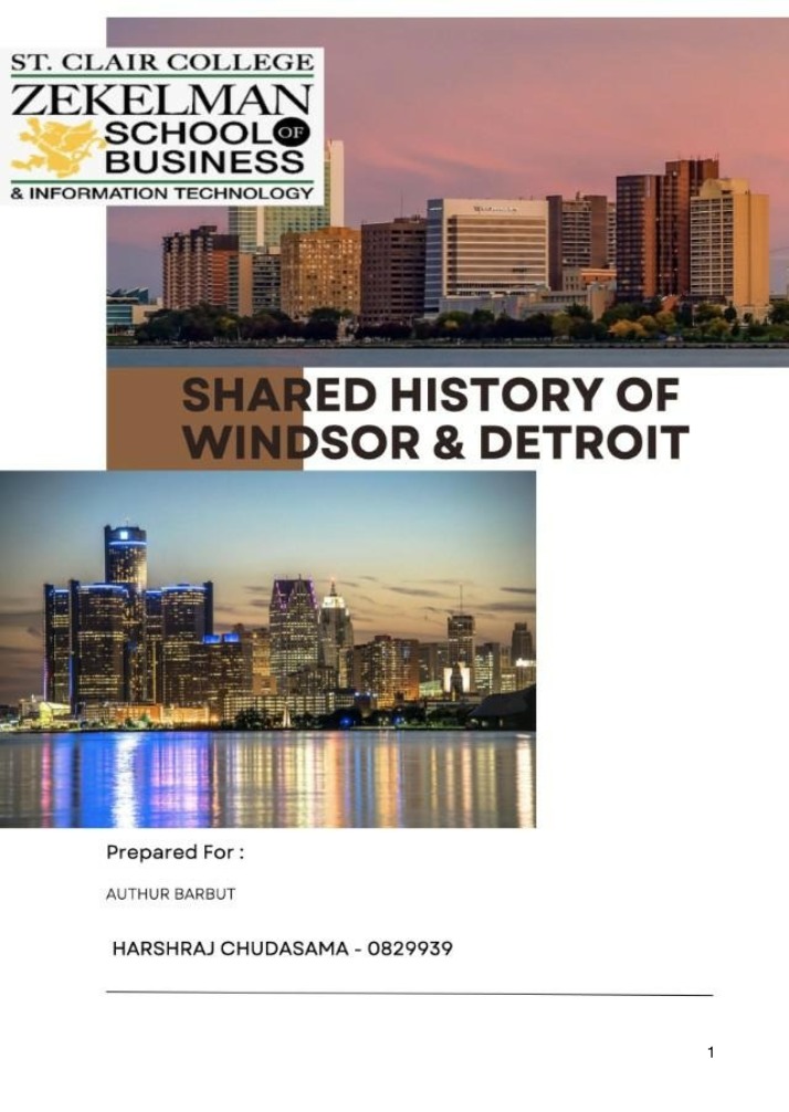 Windsor, Canada and Detroit, USA - Shared History and Economy