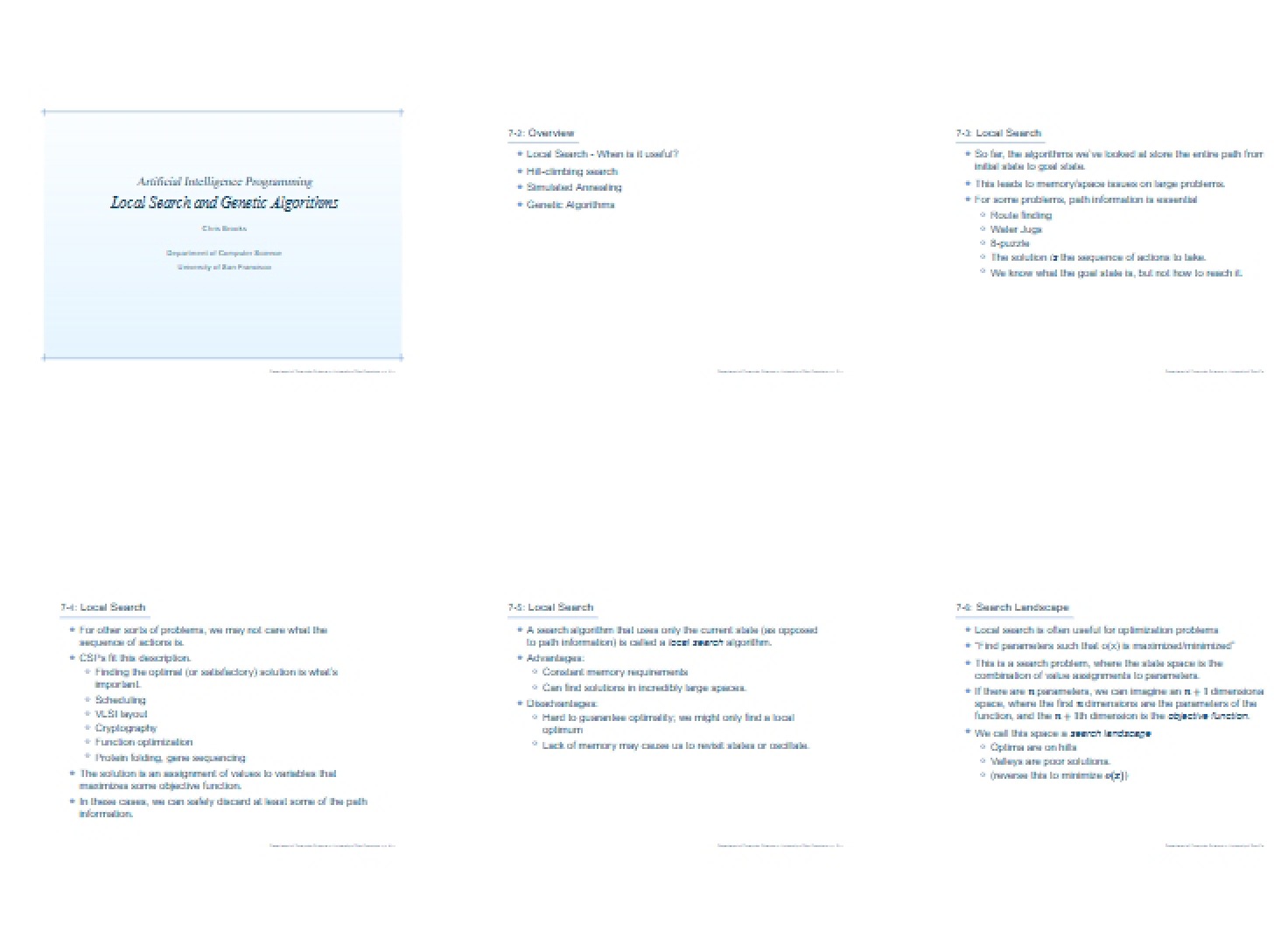 Genetic Algorithms and Search