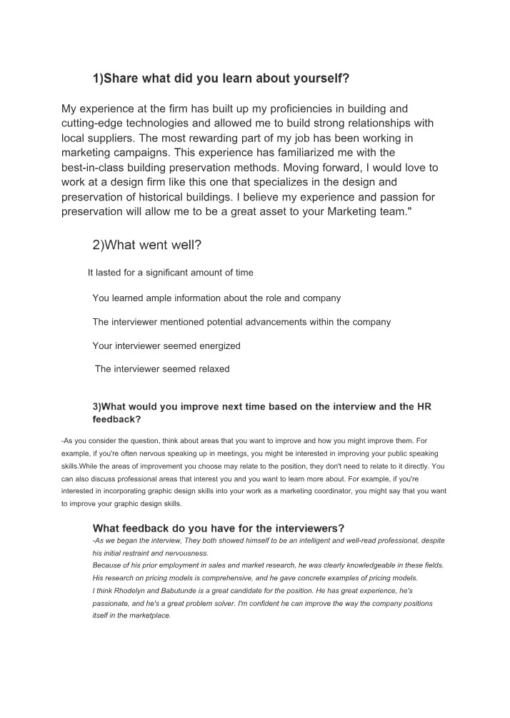Feedback for WORK5570