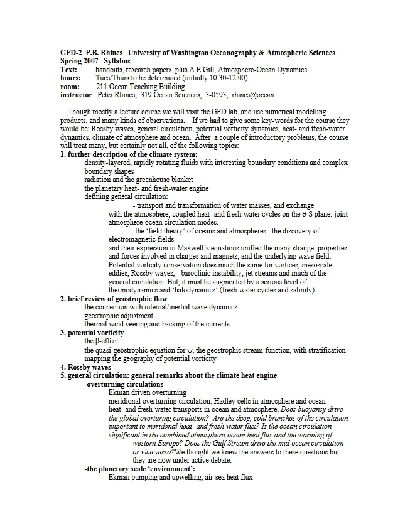 Course Outline