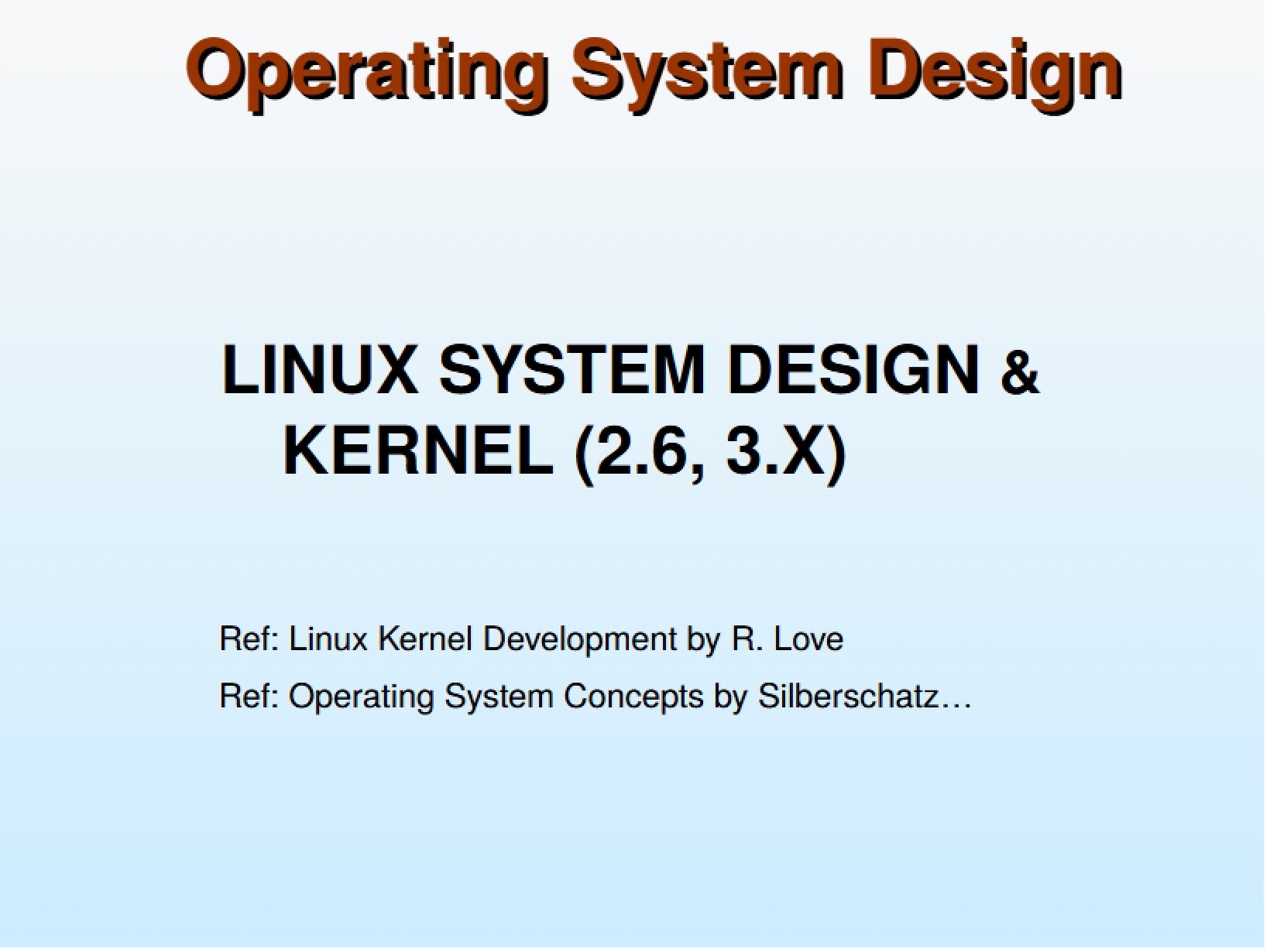 Design of Systems