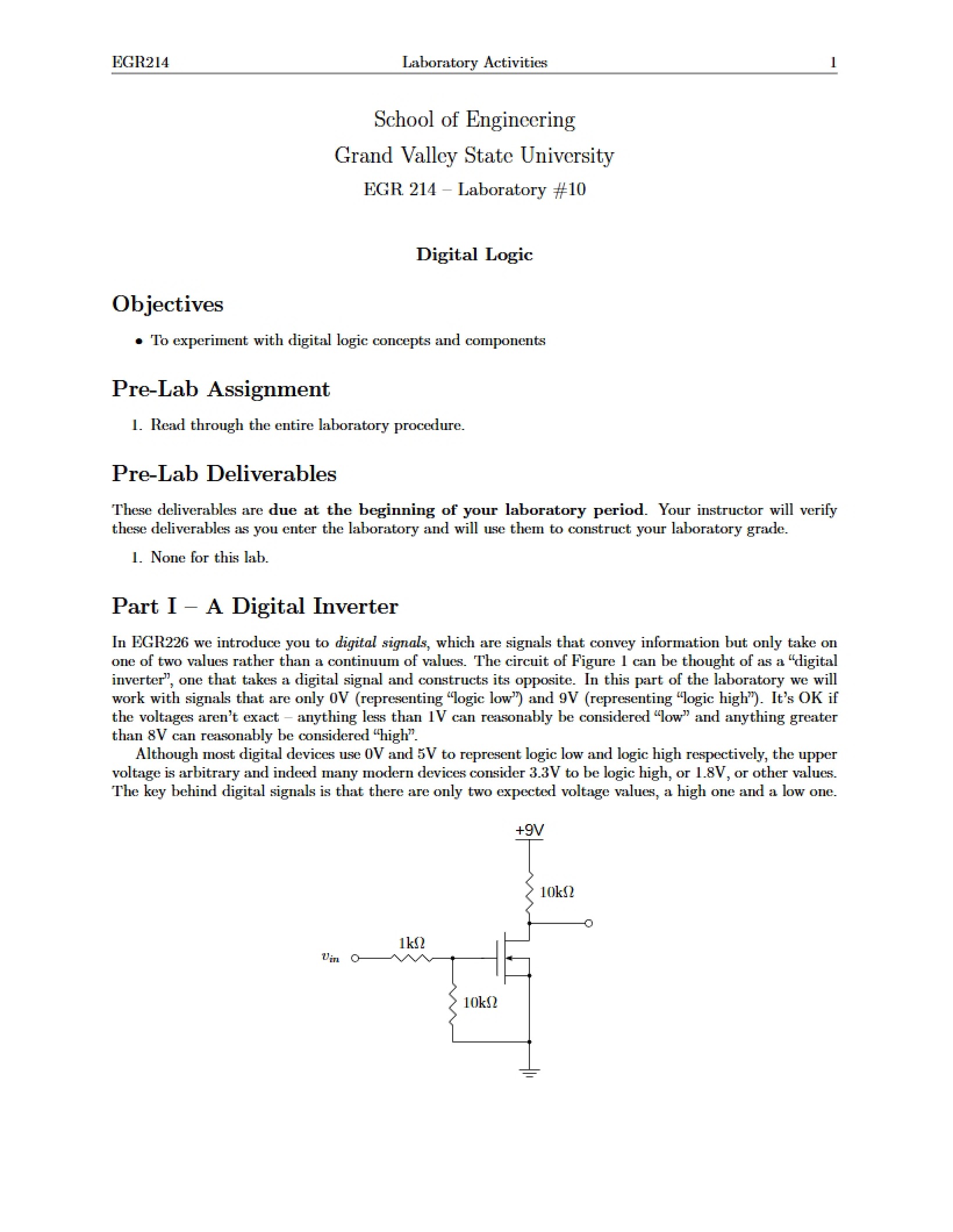 Logic for Digital Circuits