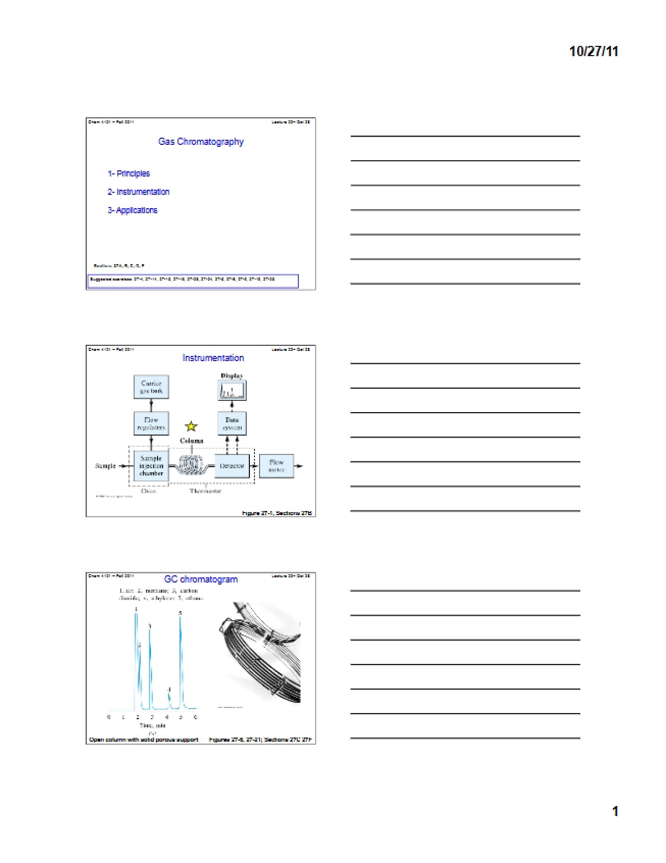 Chromatography using Gas