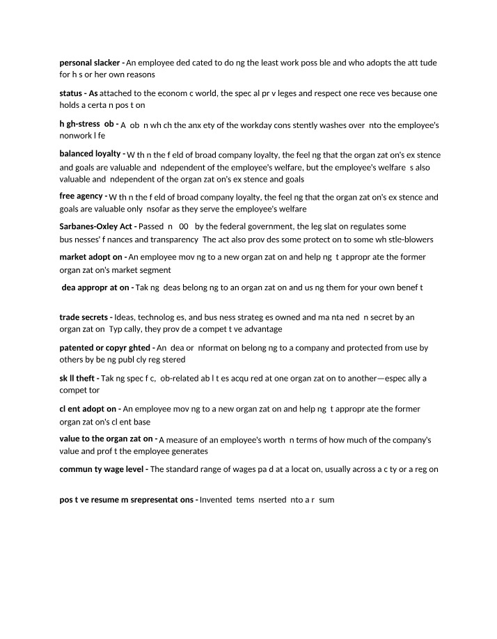 Business Ethics Key Terms (Chapter 7)