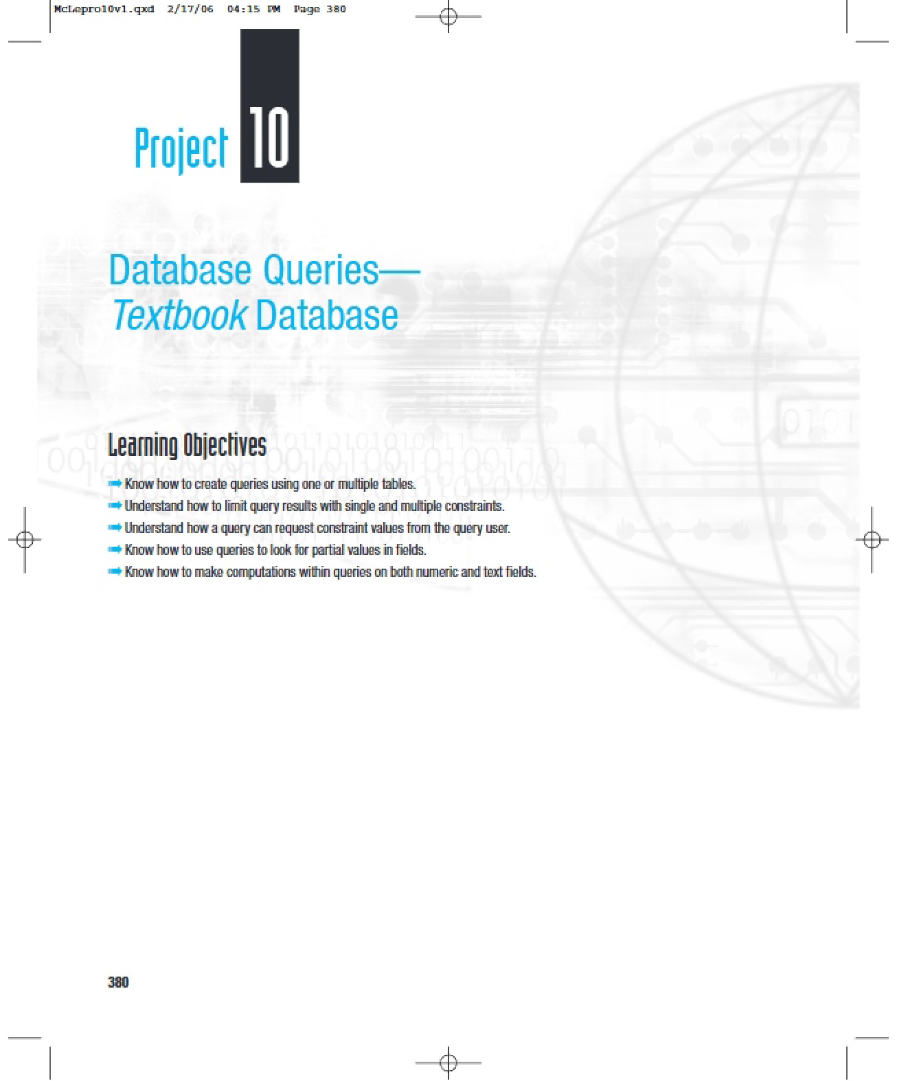 Queries for Databases
