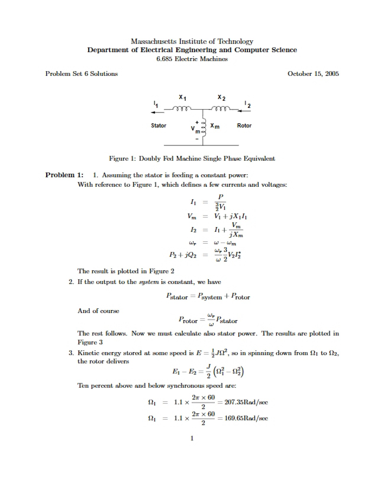 Sixth Problem Assignment
