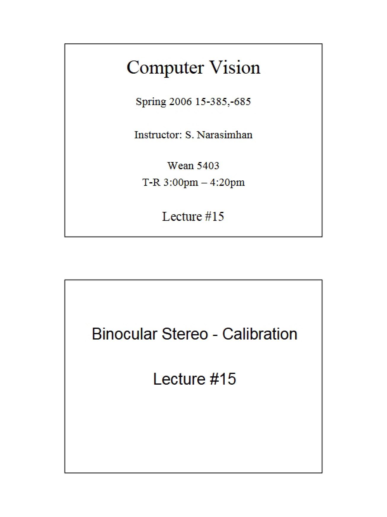 Computer Vision Class 03