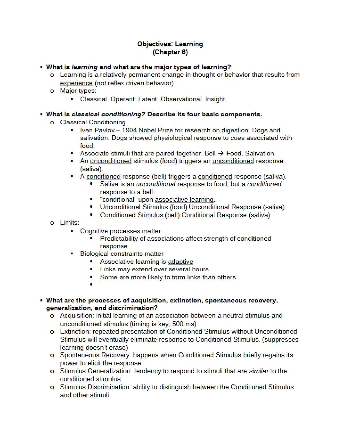 Prologue Objectives