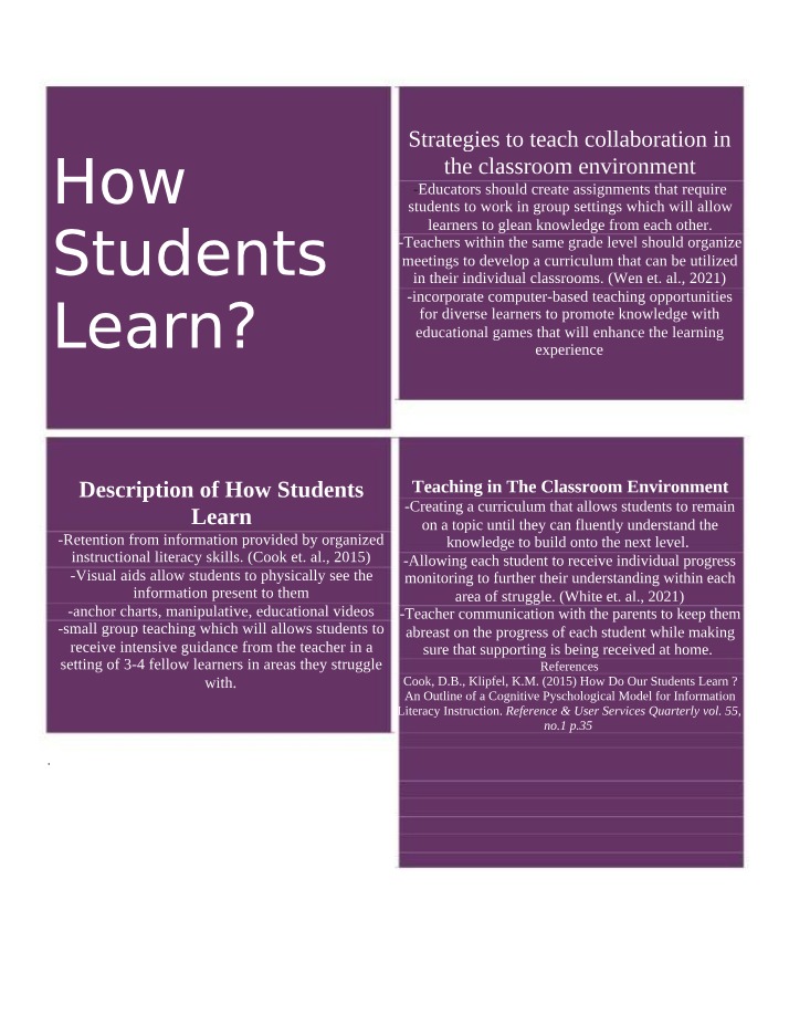 Brochure - How Students Learn