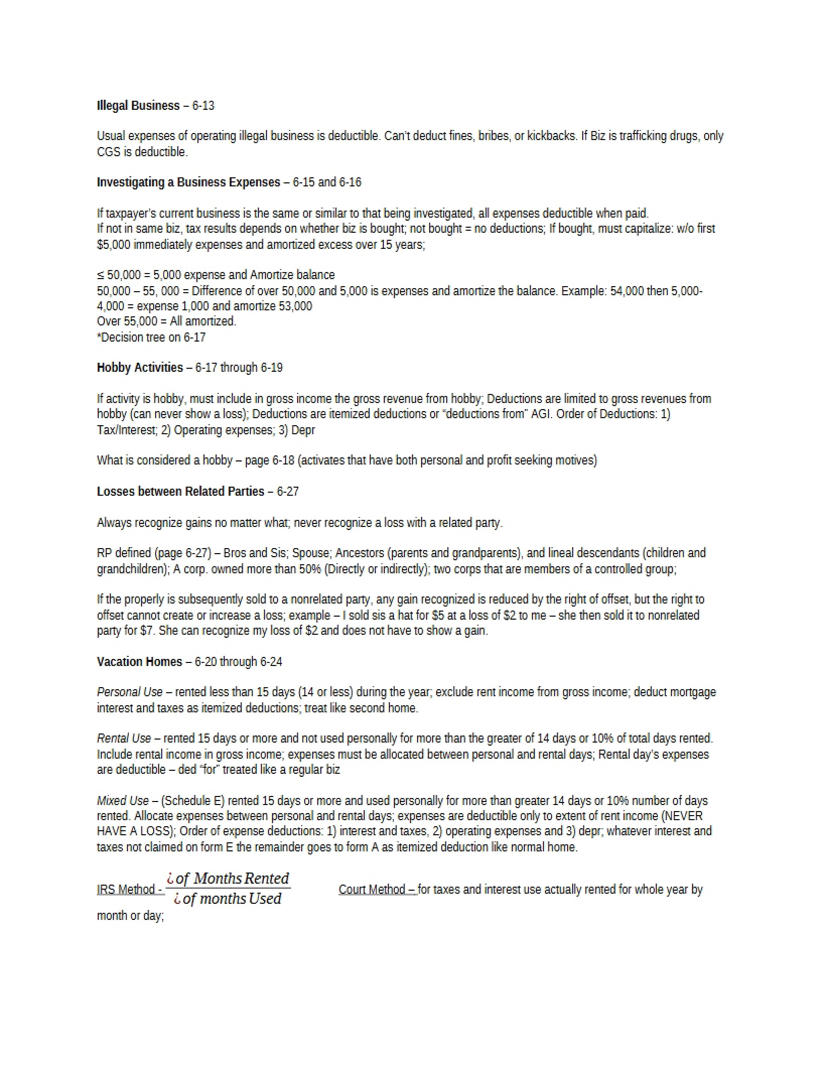 Business Illegality in Tax