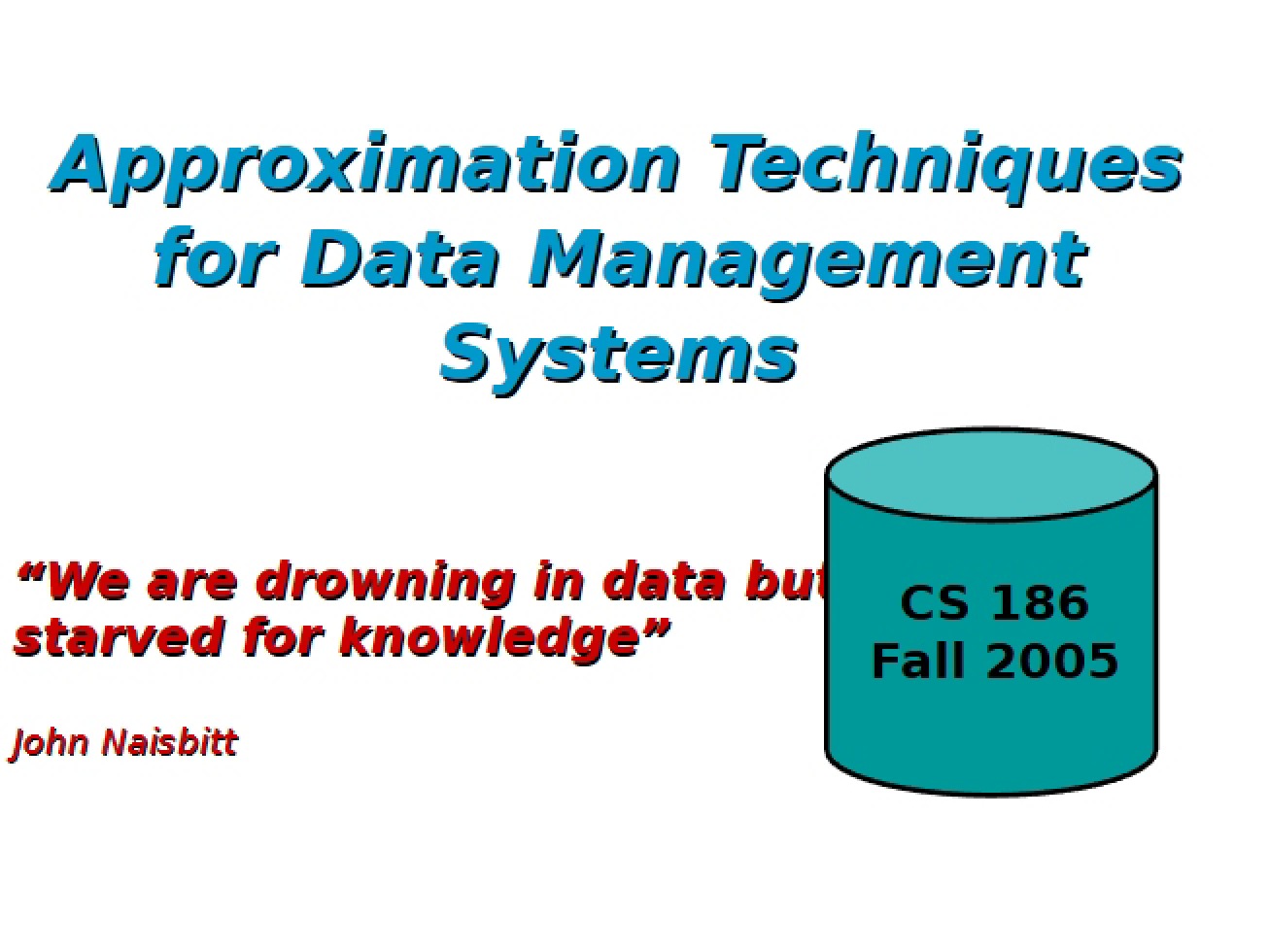 Data Management Systems Approximation Techniques