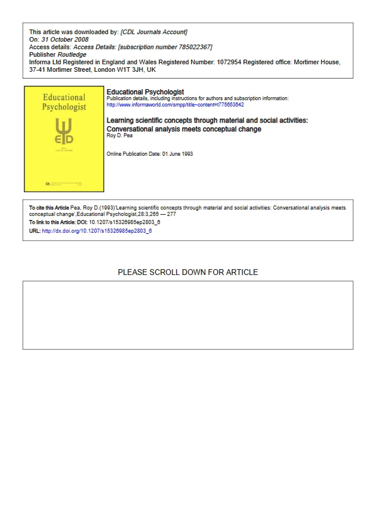 Acquiring Science Knowledge in Context