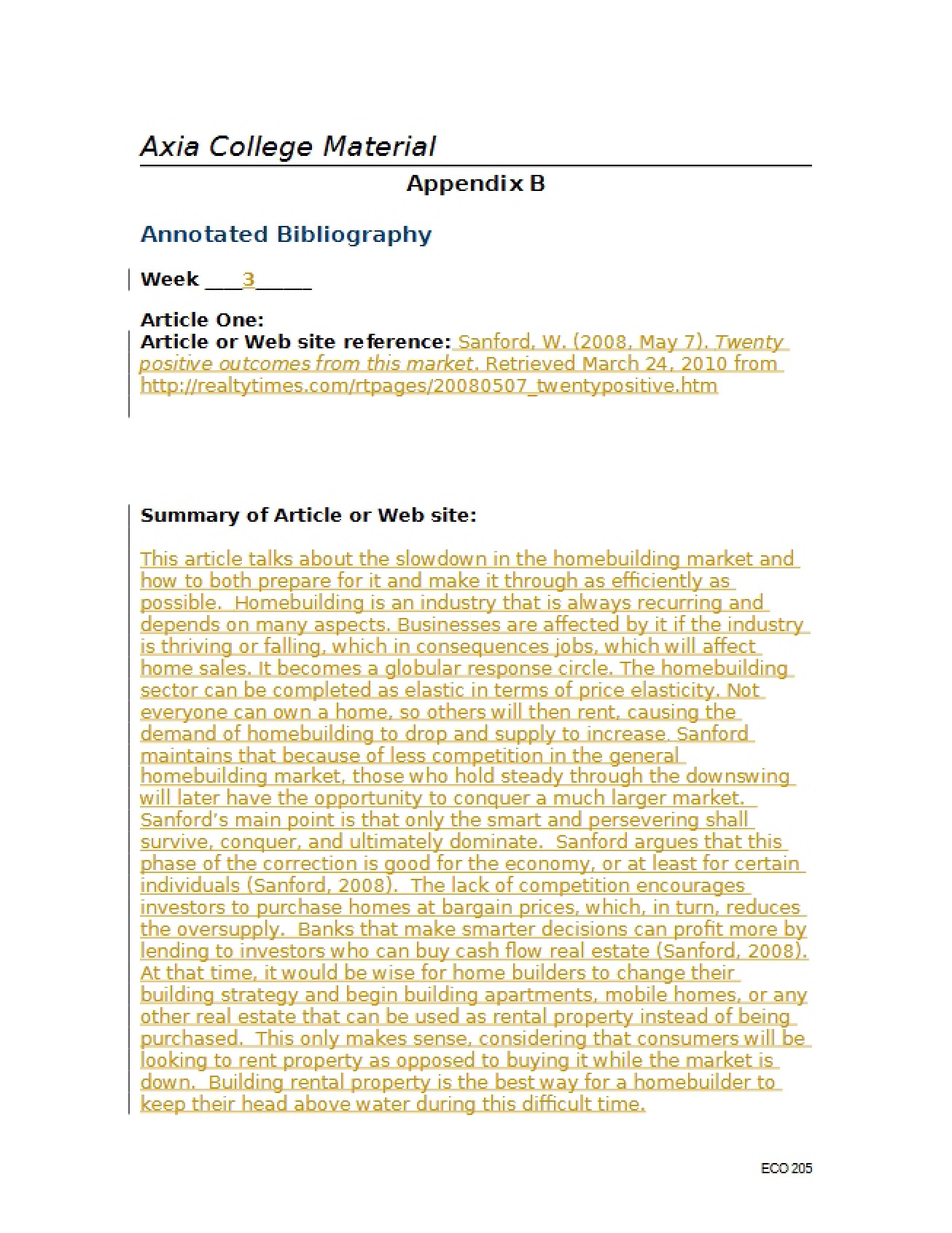 Annotated Source List