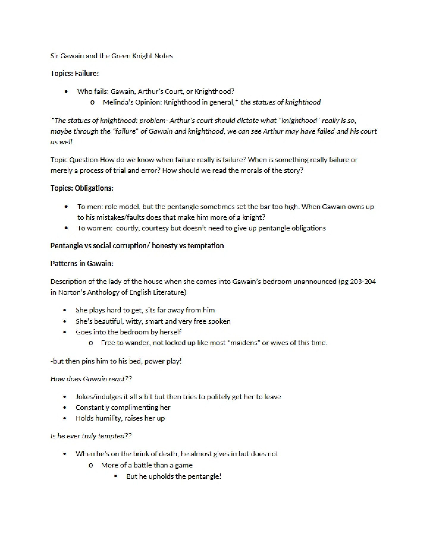 Failure Topics