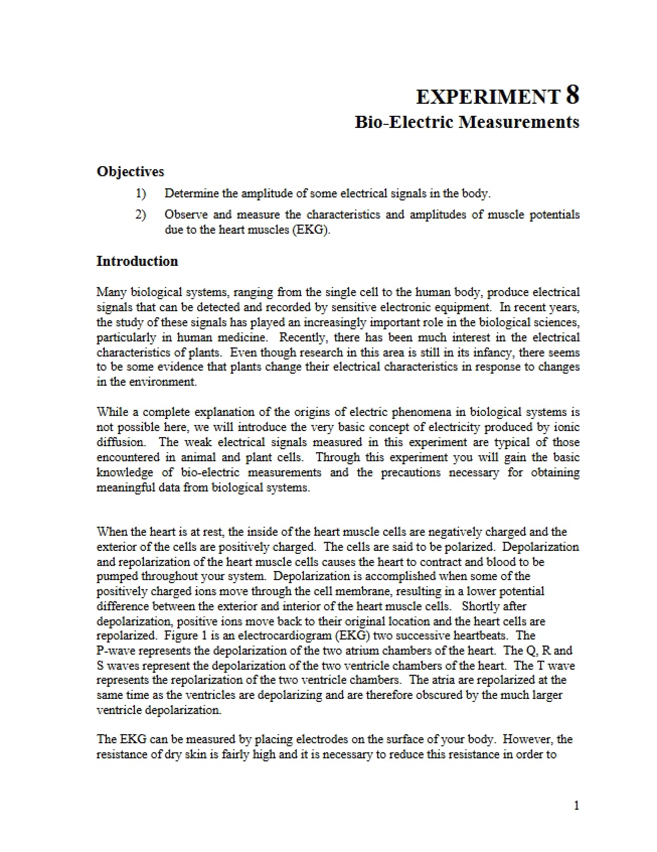 Bioelectric - PHY 252