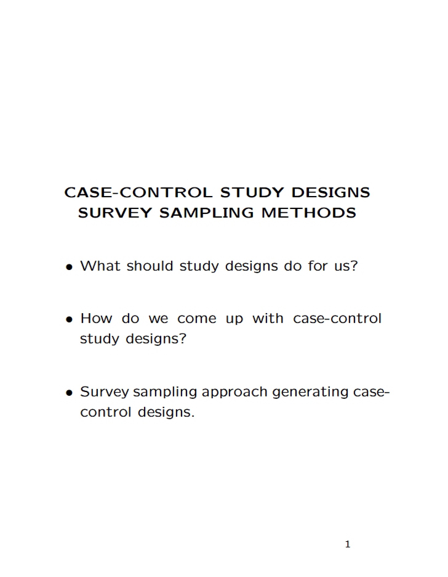 Sampling of Surveys (June 16, 2011)