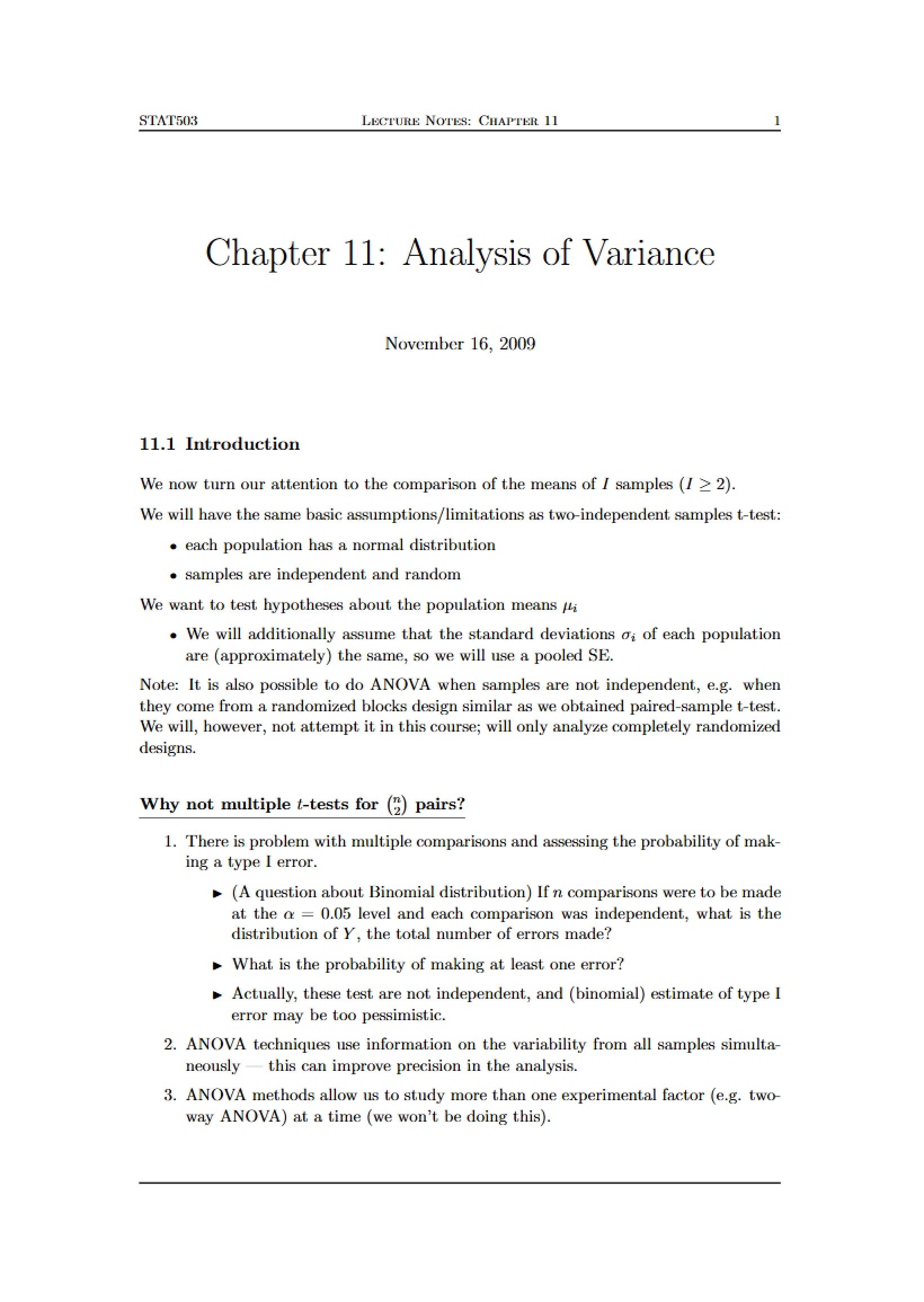 Variance Analysis