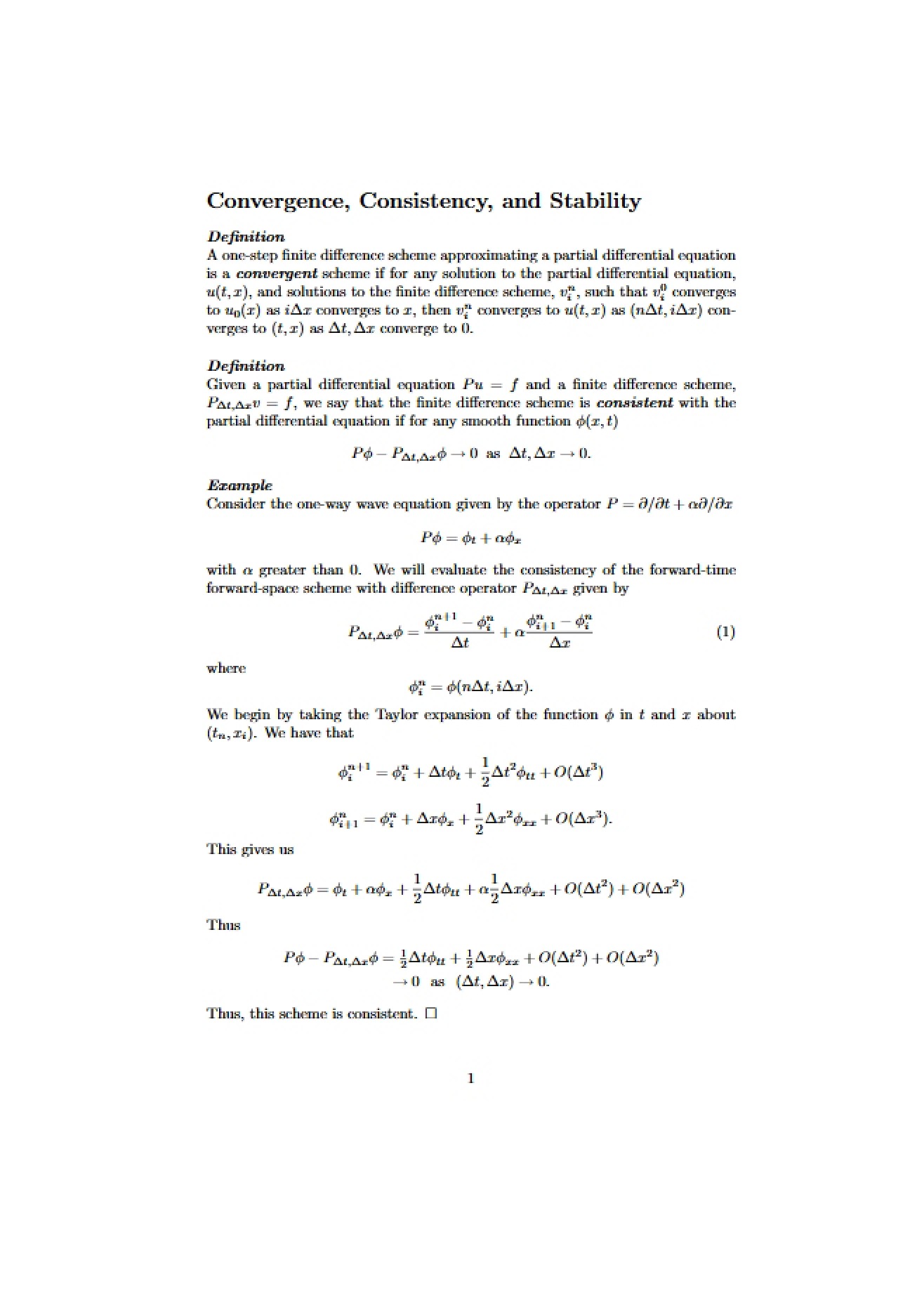 Examination of the Concepts of Convergence, Consistency, and Stability