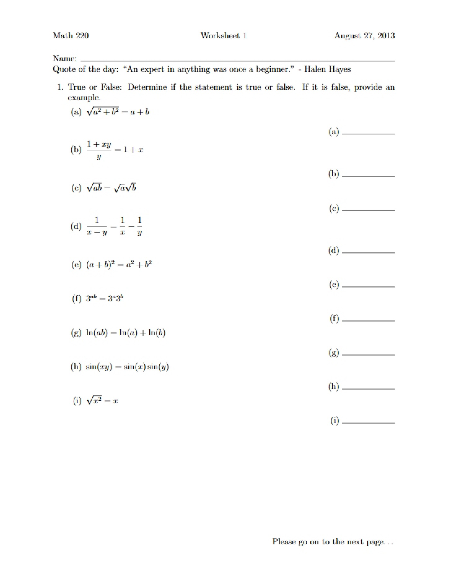 Activity Sheet 1