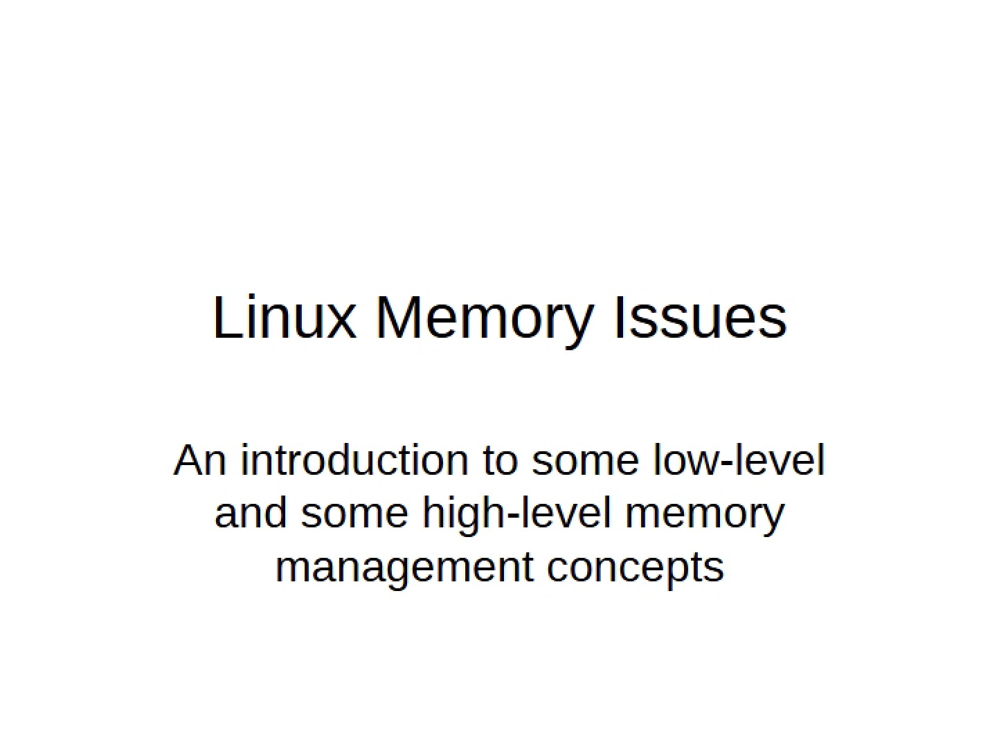 Memory Issues on Linux