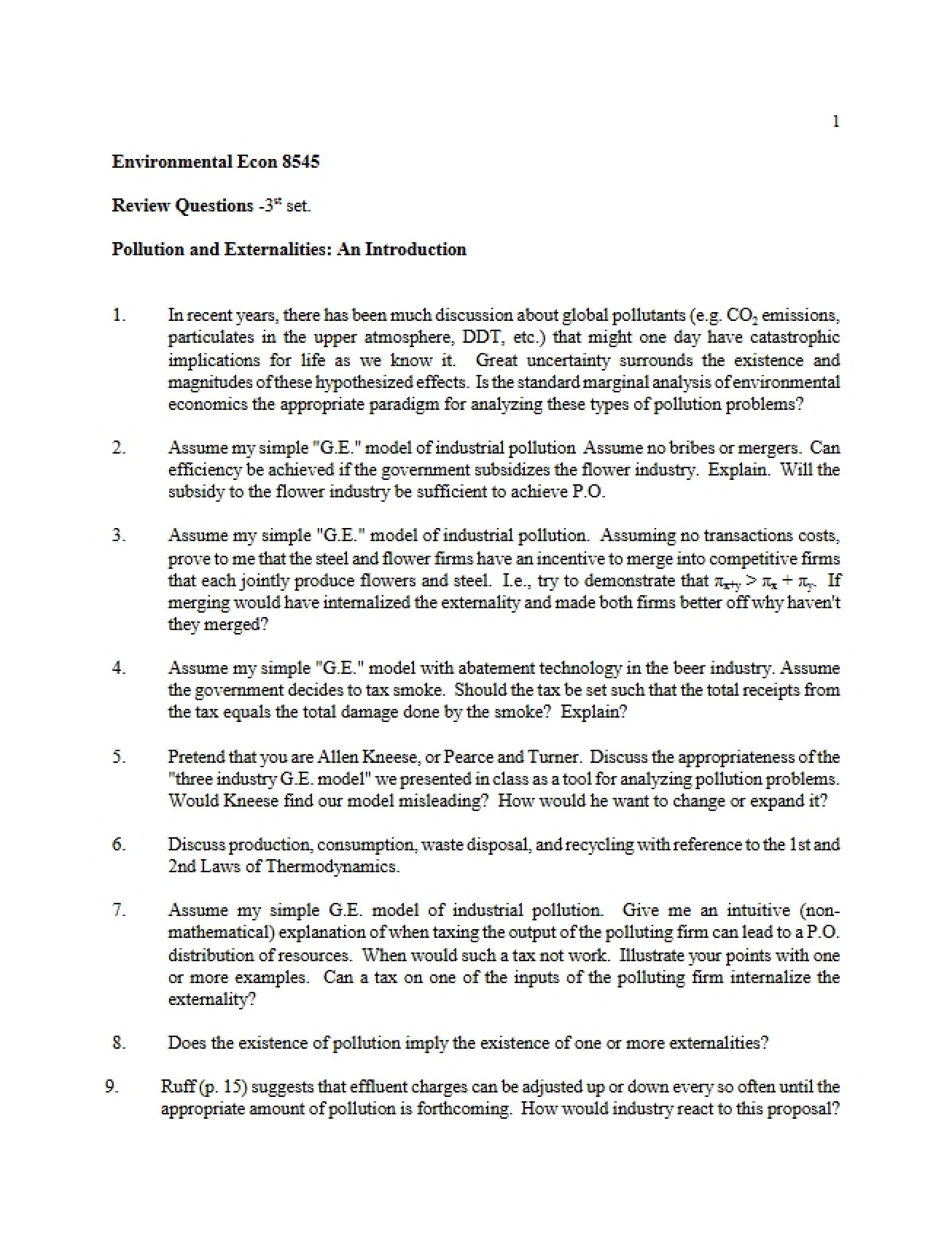 First Set of Review Questions