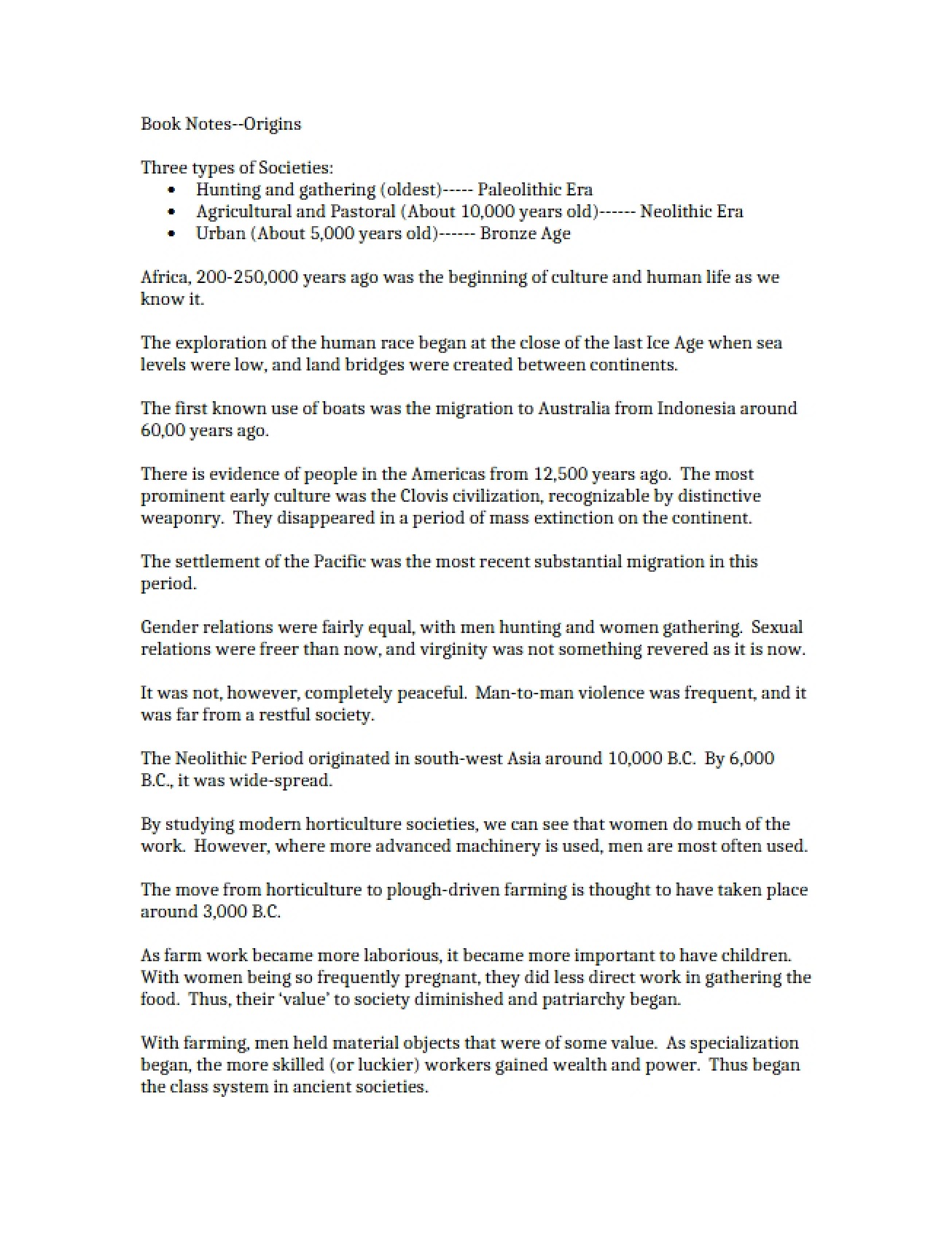 Origins Book Notes