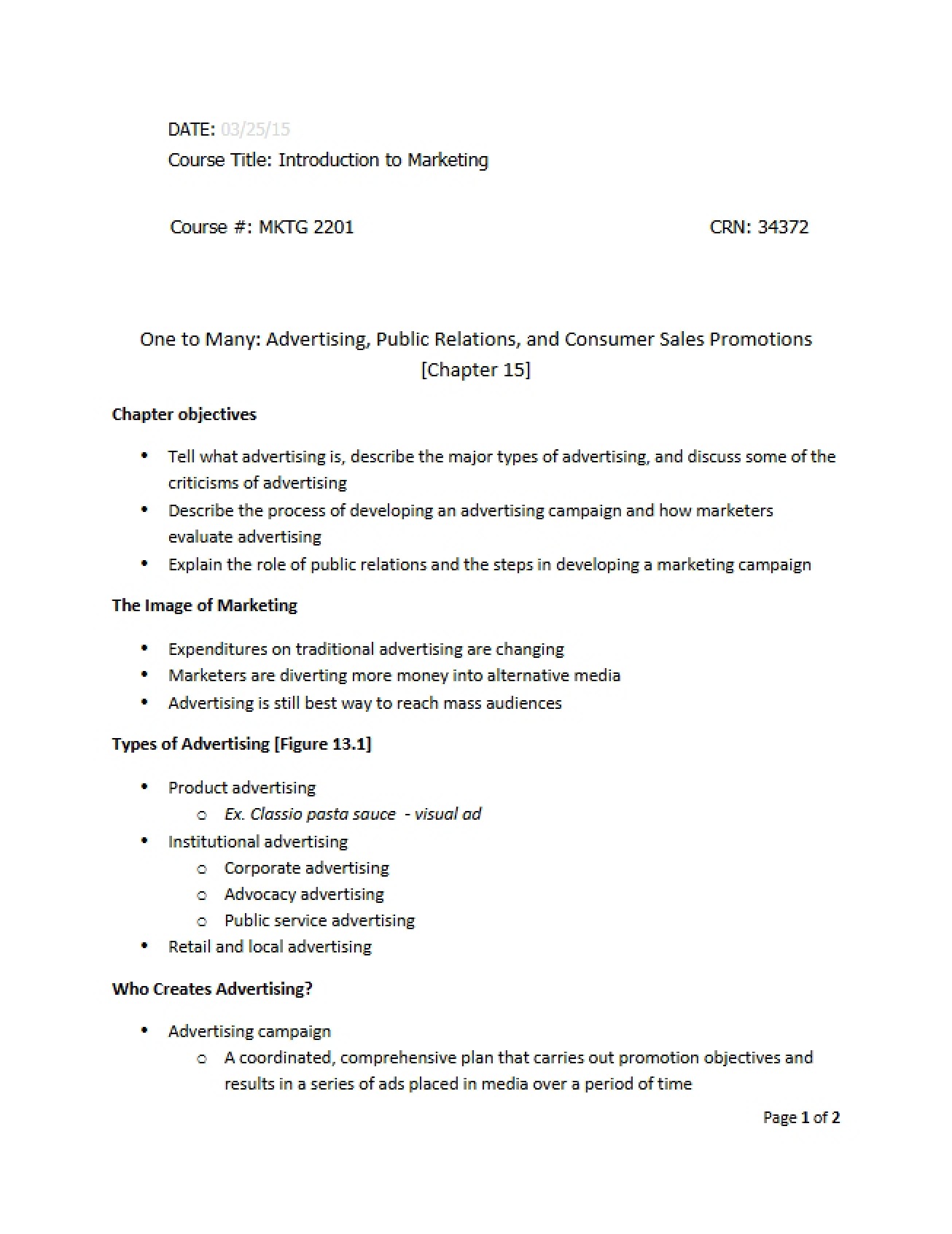 Consumer Sales Promotions, Public Relations, and Advertising