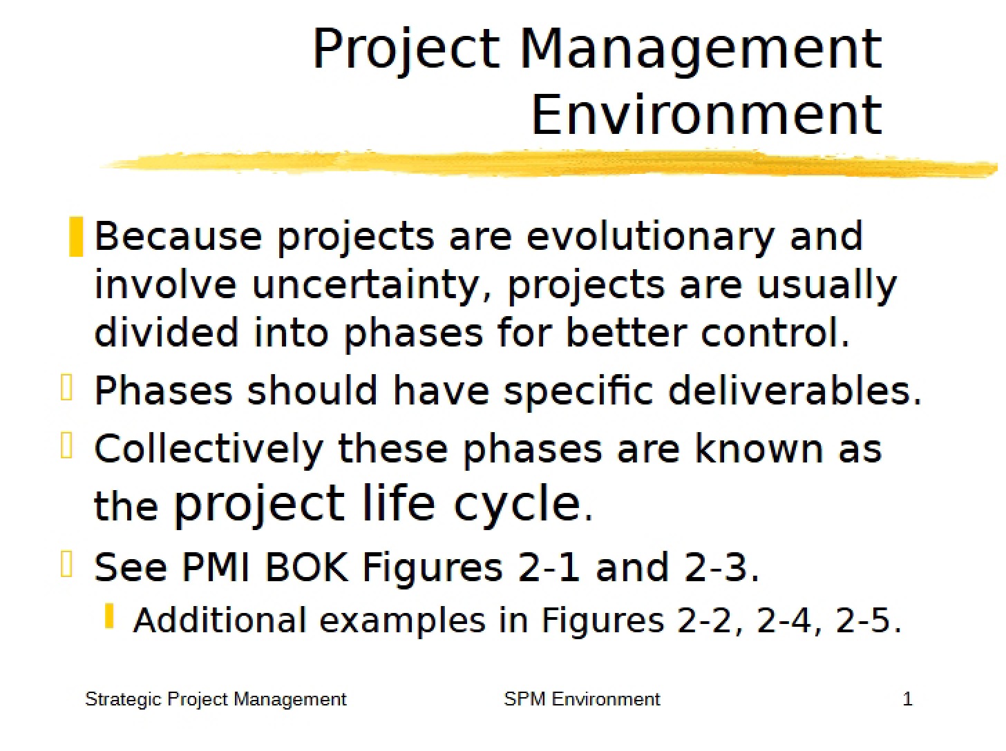 Environment for Managing Projects