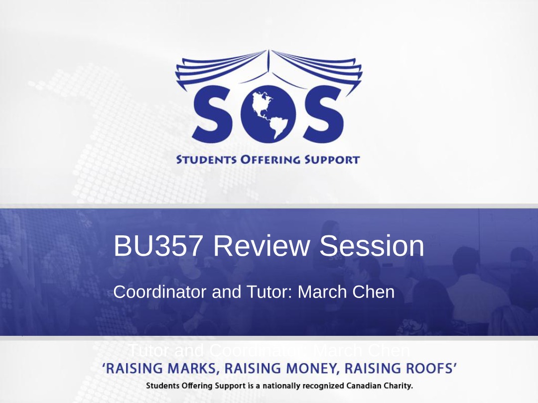 Review Session for BU357