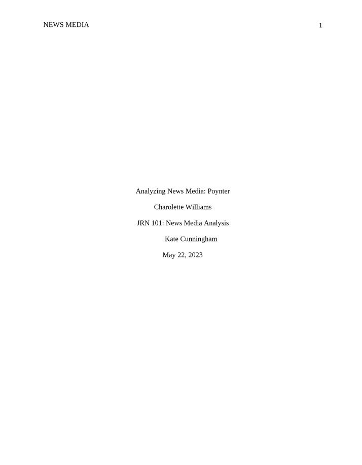 Poynter's News Media Analysis - Uncovering the Truth on HIV