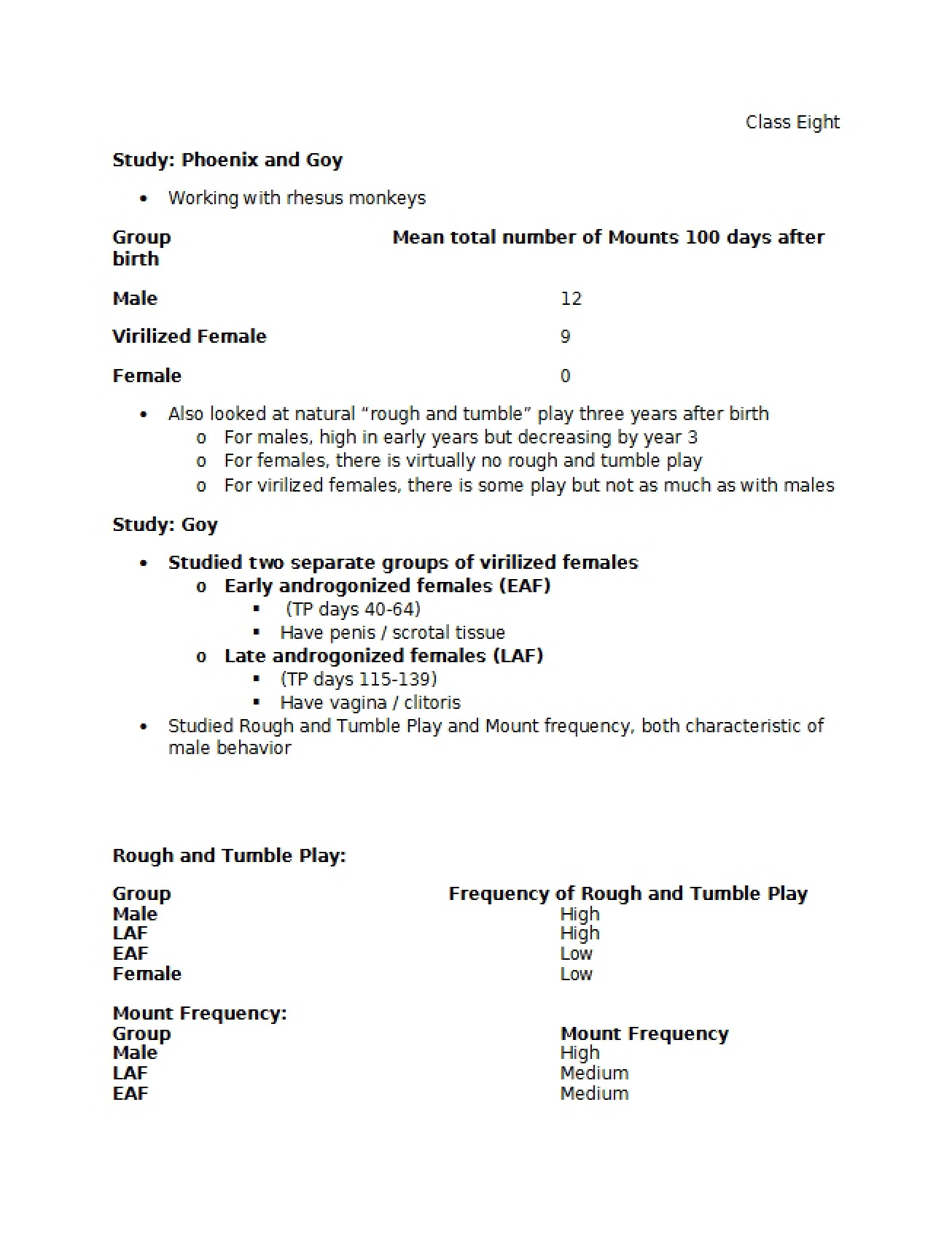 Phoenix and Goy Study