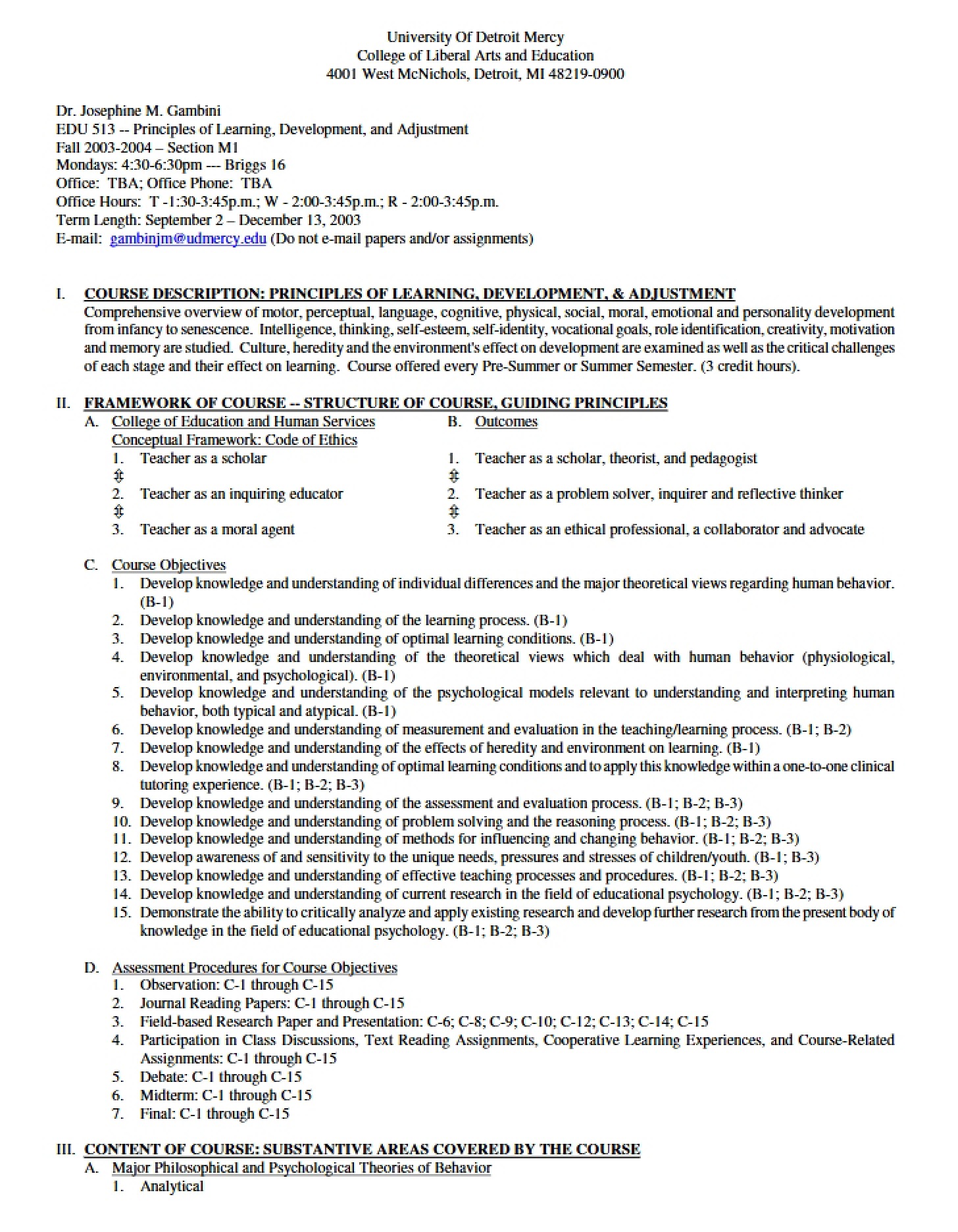 Course Outline
