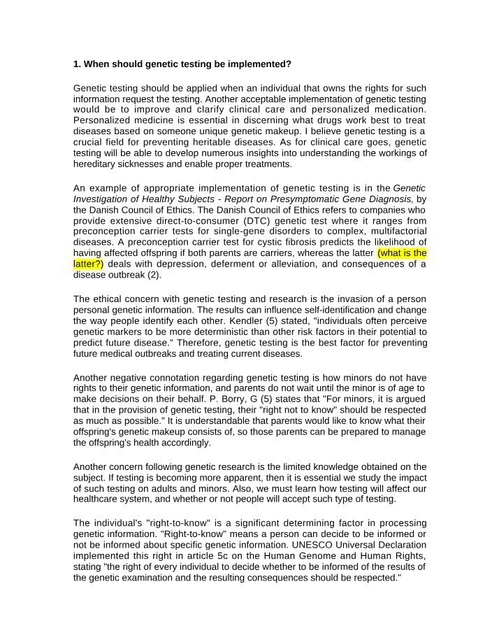 When and How to Implement Genetic Testing