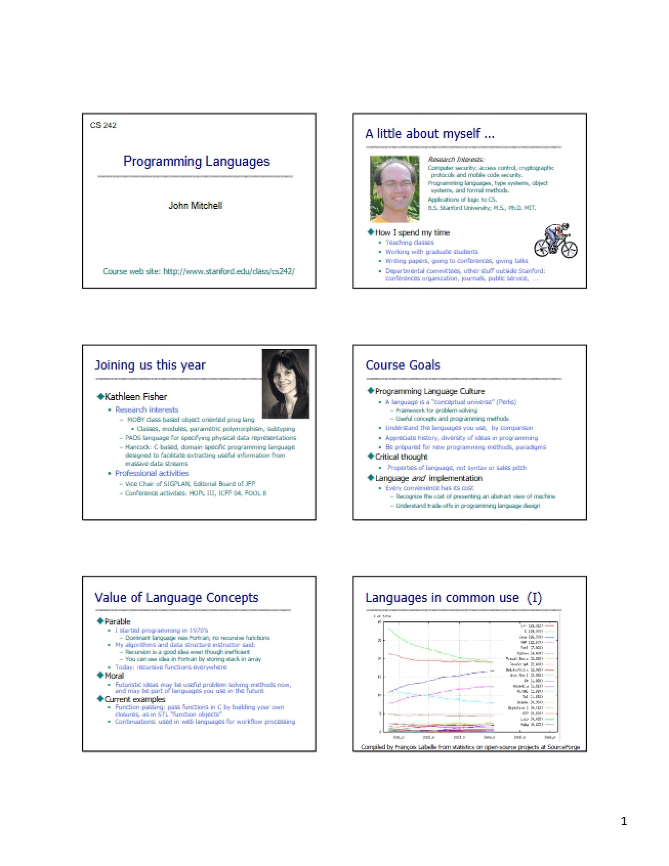 Programming Languages Lecture Notes (Set 9)