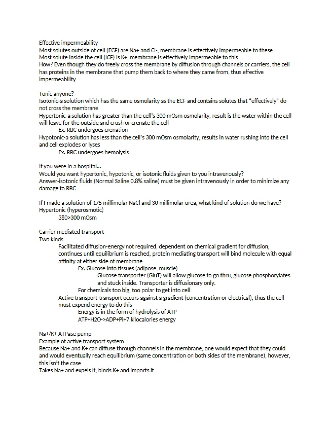 Course Notes on Functional Anatomy