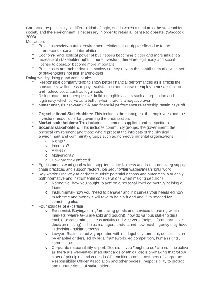 COMM1100 Notes - Week 2