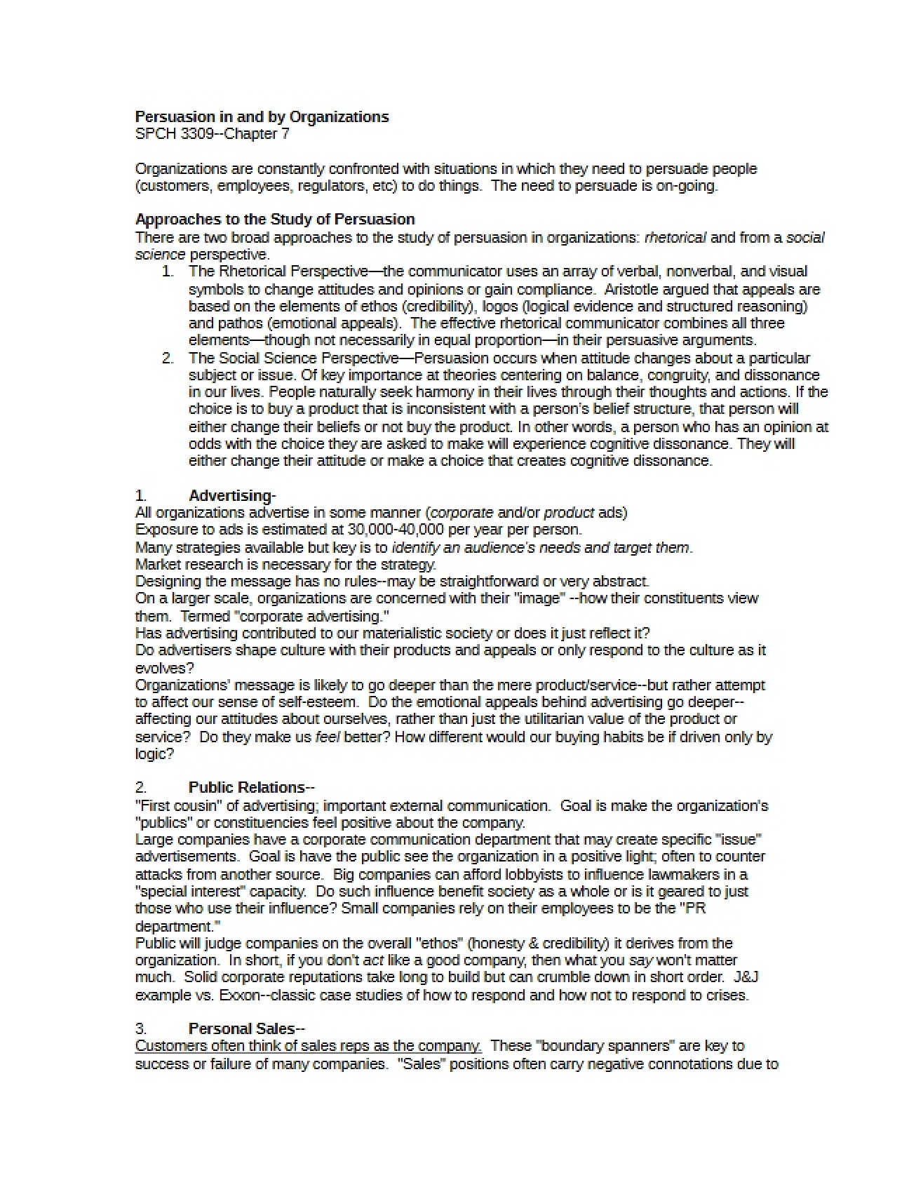 Organizational Persuasion
