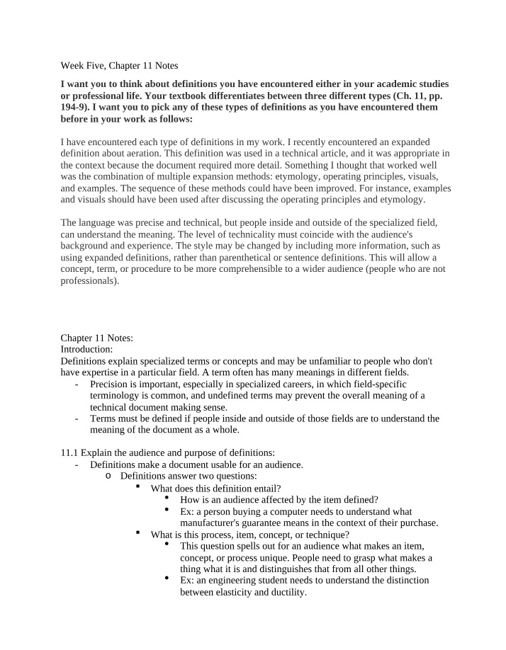 Notes for Chapter 11