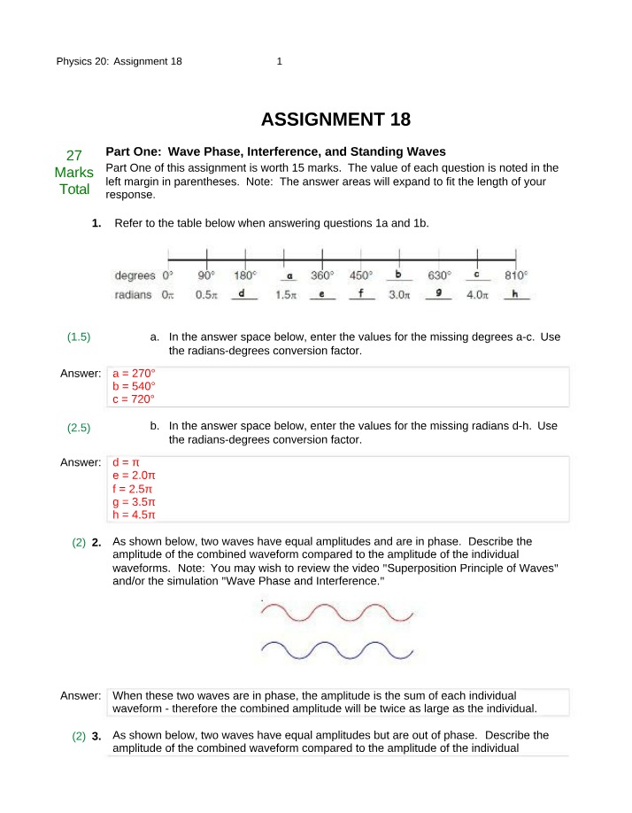 CHEM 30 - Assignment 18
