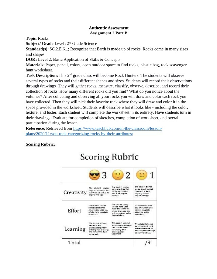 Discovering and Describing Rocks - 2nd Grade Lesson