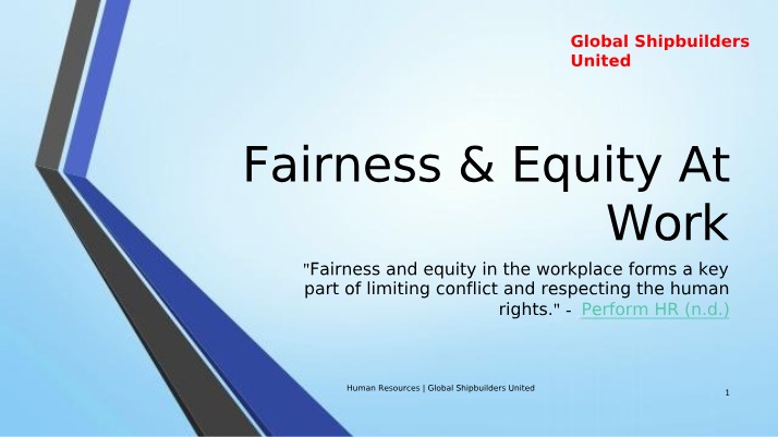 Workplace Equity and Fairness