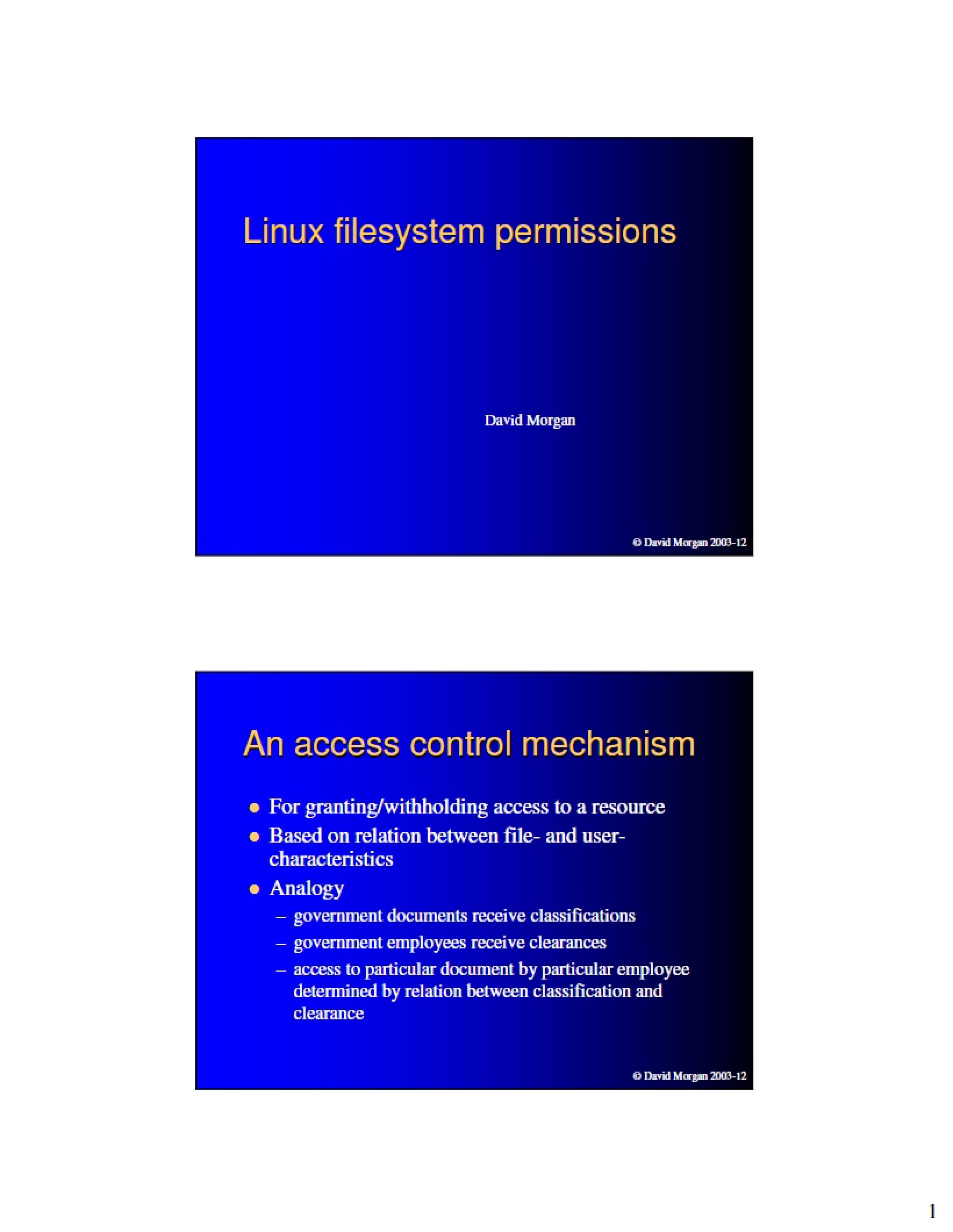 Permissions in Linux Filesystems