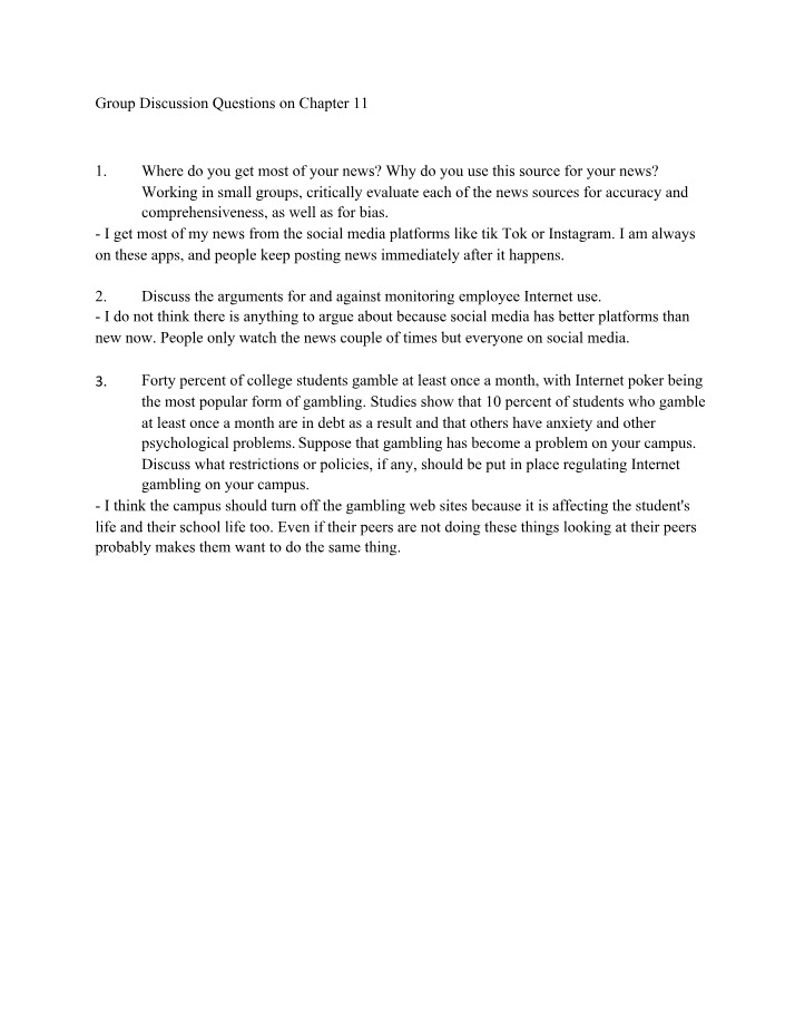 COMMUNICAT MISC Exercises - Fall 2022