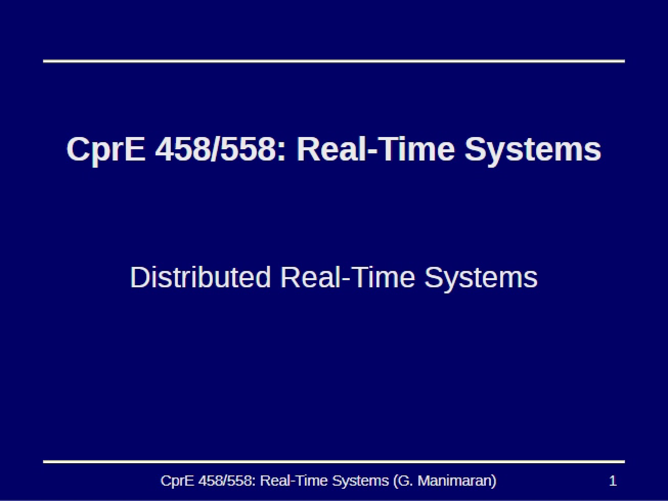 Study of Distributed Real-Time Systems