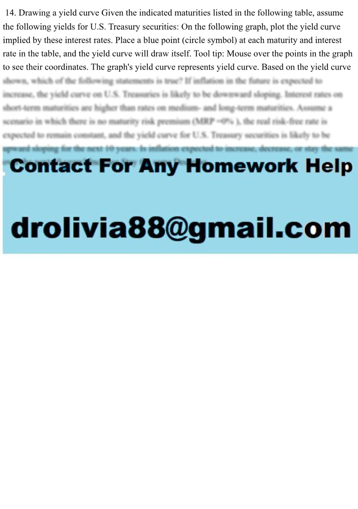 Yield Curve Analysis and Drawing Exercise