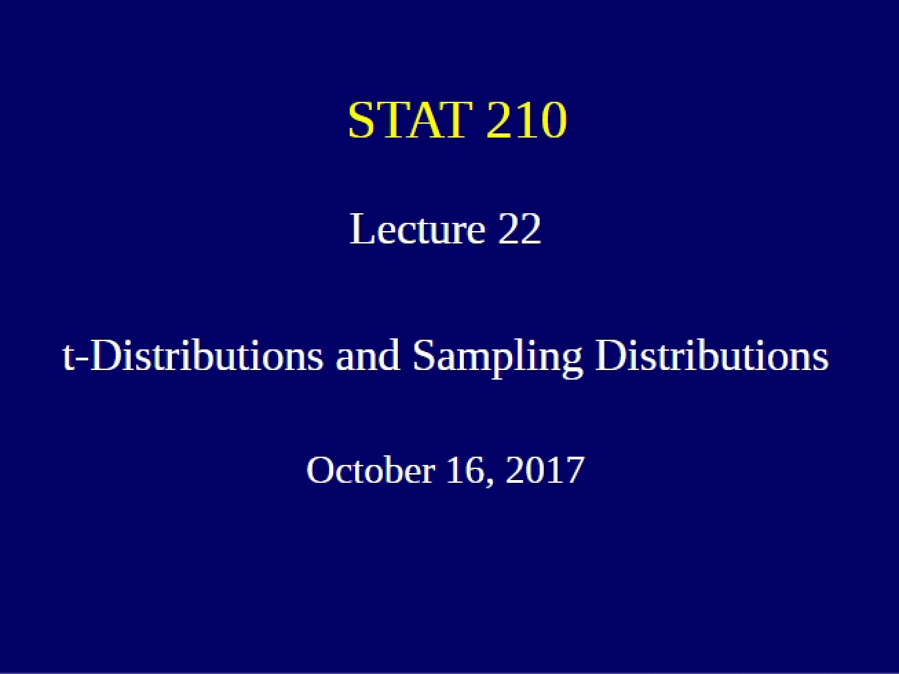 Lecture Twenty-Two