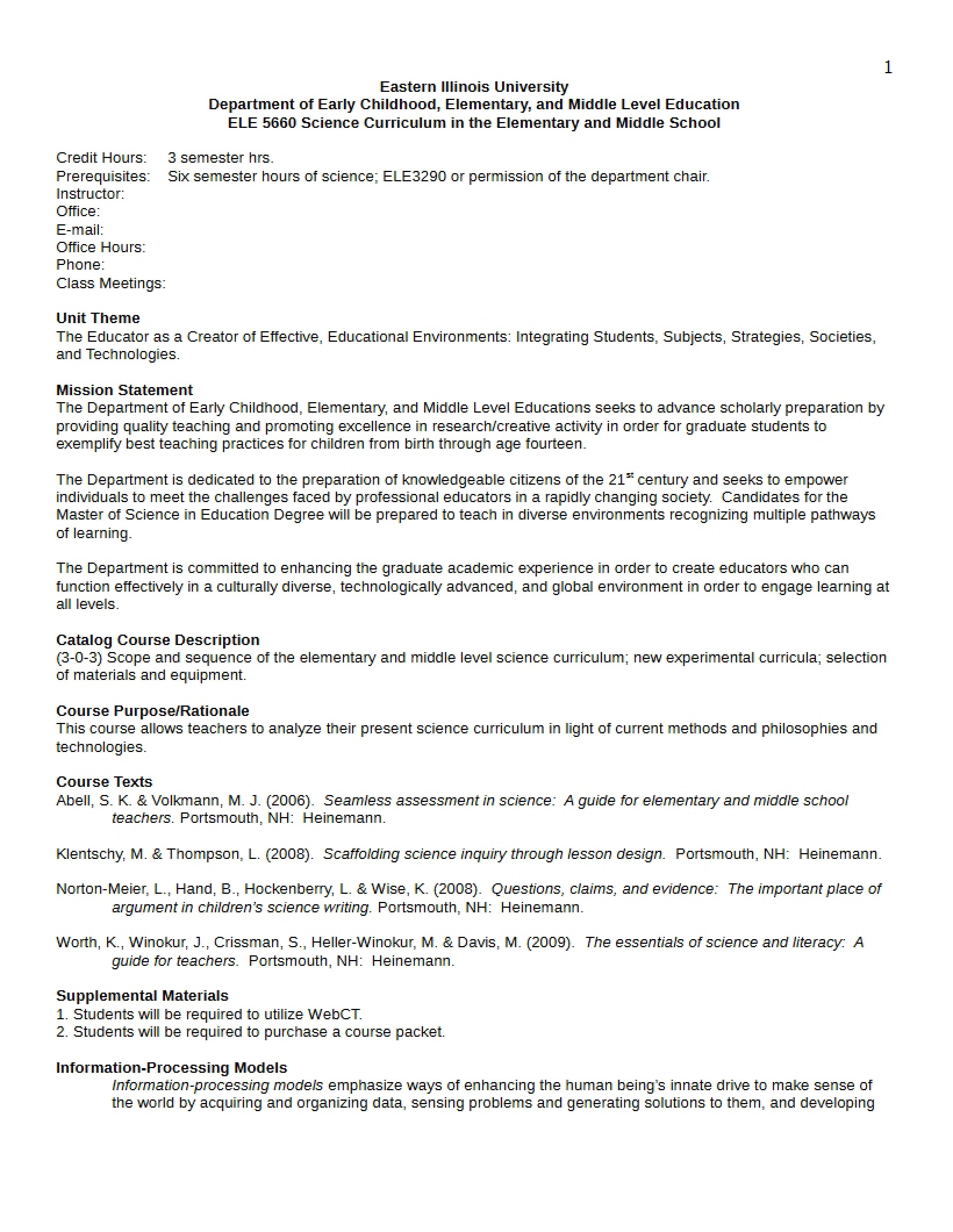 Syllabus