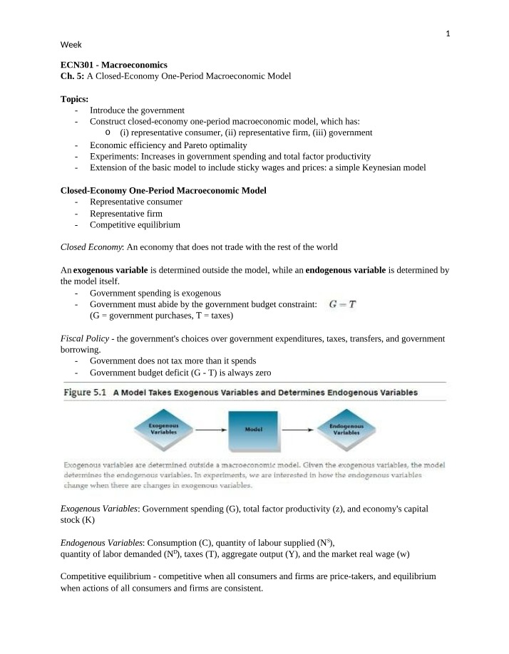 Week 7 Notes for ECN301
